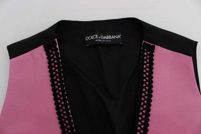 Dolce & Gabbana  Pink Silk Button Front Torero Vest Top #women, Brand_Dolce & Gabbana, Catch, Dolce & Gabbana, feed-agegroup-adult, feed-color-pink, feed-gender-female, feed-size-IT42|M, Gender_Women, IT42|M, Kogan, Pink, Tops & T-Shirts - Women - Clothing at SEYMAYKA