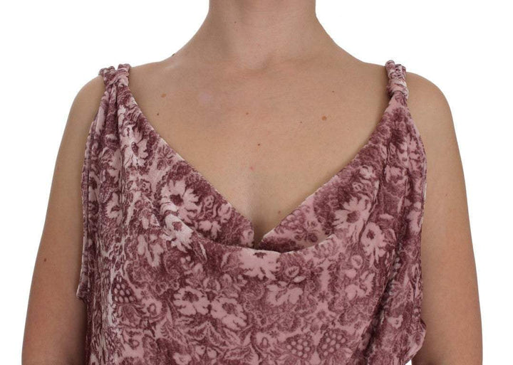 Exte Pink Floral Print Viscose Silk Blouse Top #women, Exte, feed-agegroup-adult, feed-color-pink, feed-gender-female, IT40|S, Pink, Tops & T-Shirts - Women - Clothing at SEYMAYKA