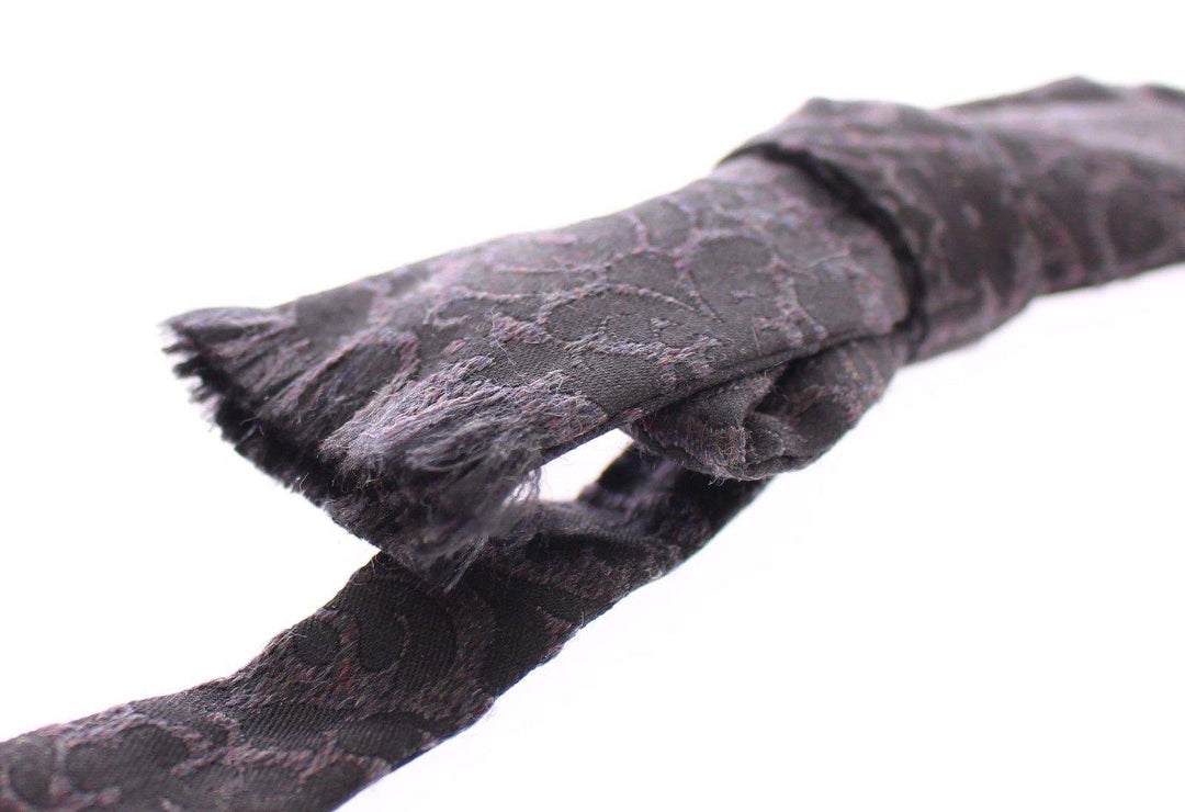 Dolce & Gabbana  Gray Black Wool Bow Tie #men, Brand_Dolce & Gabbana, Catch, Dolce & Gabbana, feed-agegroup-adult, feed-color-gray, feed-gender-male, feed-size-OS, Gender_Men, Gray, Kogan, Ties & Bowties - Men - Accessories at SEYMAYKA