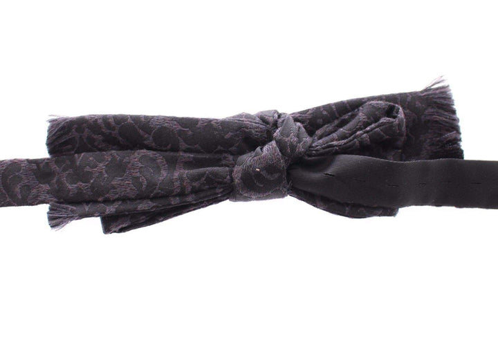 Dolce & Gabbana  Gray Black Wool Bow Tie #men, Brand_Dolce & Gabbana, Catch, Dolce & Gabbana, feed-agegroup-adult, feed-color-gray, feed-gender-male, feed-size-OS, Gender_Men, Gray, Kogan, Ties & Bowties - Men - Accessories at SEYMAYKA