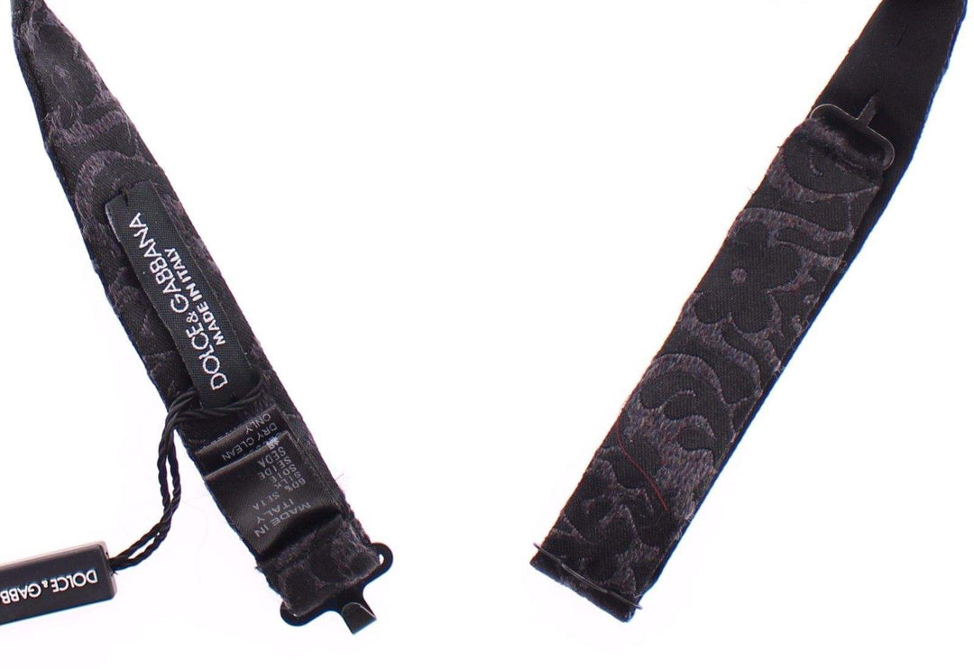 Dolce & Gabbana  Gray Black Wool Bow Tie #men, Brand_Dolce & Gabbana, Catch, Dolce & Gabbana, feed-agegroup-adult, feed-color-gray, feed-gender-male, feed-size-OS, Gender_Men, Gray, Kogan, Ties & Bowties - Men - Accessories at SEYMAYKA