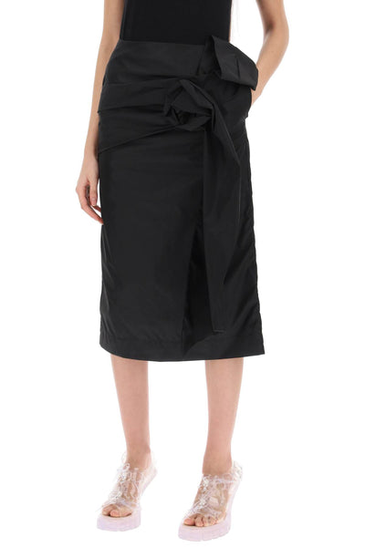 Simone rocha pencil skirt with floral applique-3