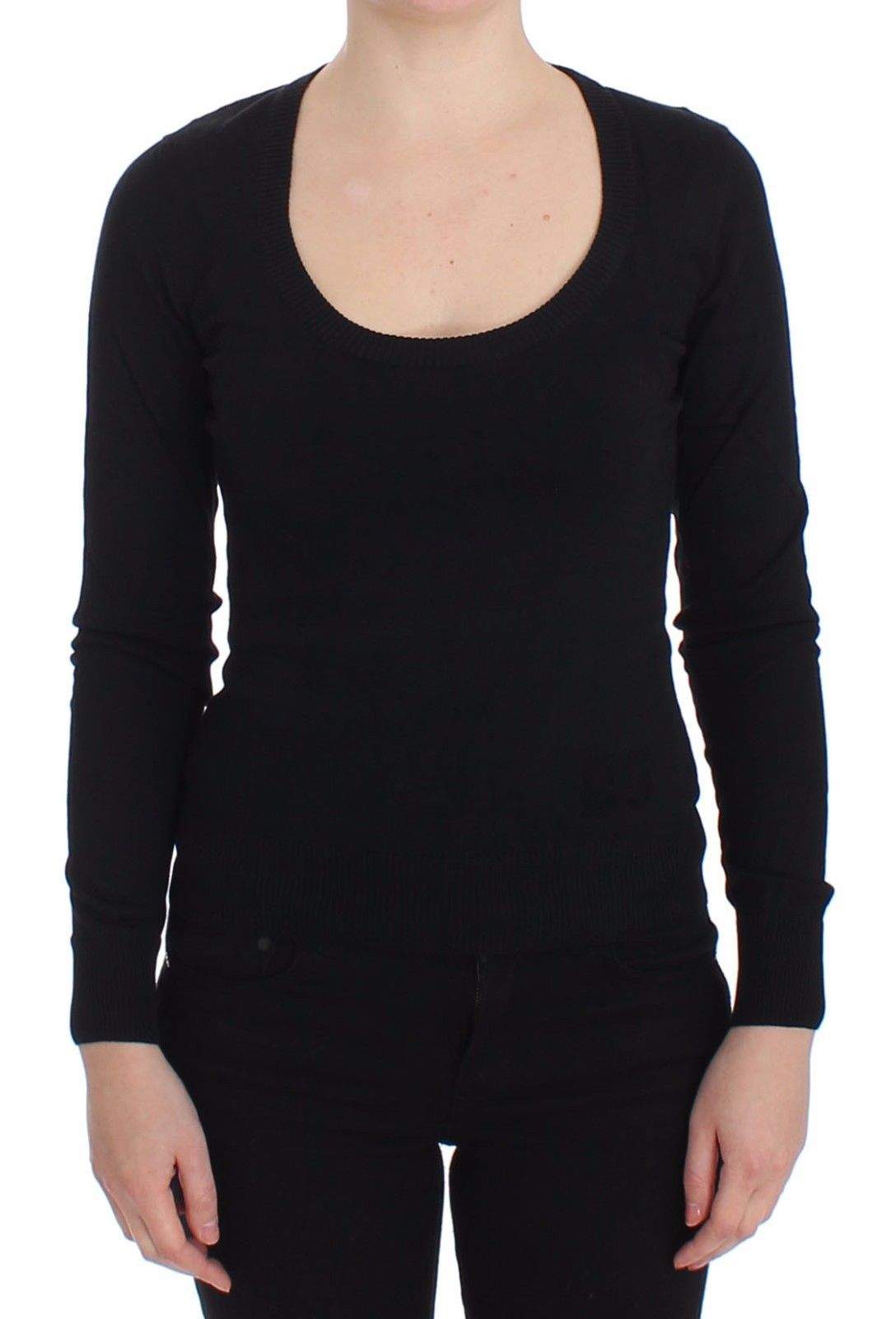 Dolce & Gabbana  Black Cashmere Crewneck Sweater Pullover #women, Black, Brand_Dolce & Gabbana, Catch, Dolce & Gabbana, feed-agegroup-adult, feed-color-black, feed-gender-female, feed-size-IT38|XS, feed-size-IT40|S, Gender_Women, IT38|XS, IT40|S, IT42|M, Kogan, Sweaters - Women - Clothing at SEYMAYKA