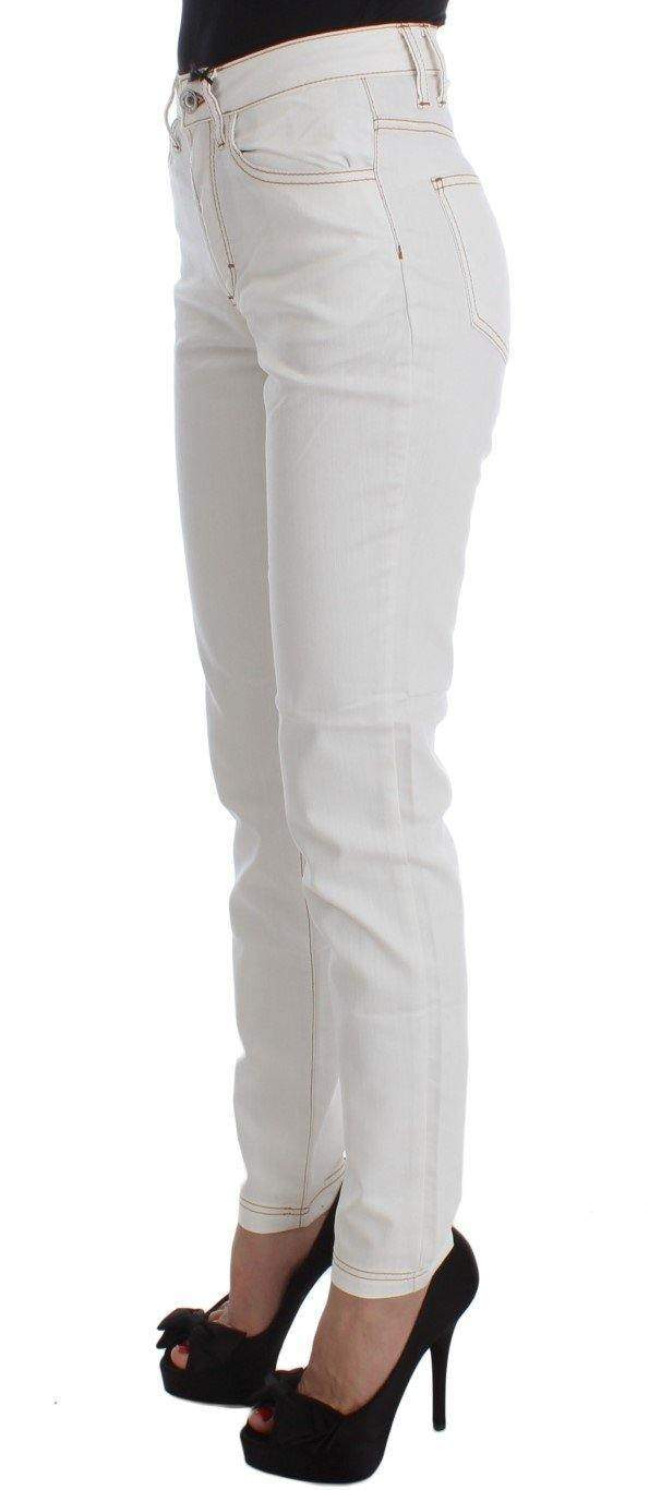 Cavalli Women  Cotton Blend Slim Fit Jeans #women, Catch, Cavalli, feed-agegroup-adult, feed-color-white, feed-gender-female, feed-size-W25, feed-size-W26, feed-size-W27, feed-size-W28, feed-size-W30, feed-size-W32, Gender_Women, Jeans & Pants - Women - Clothing, Kogan, W26, White at SEYMAYKA