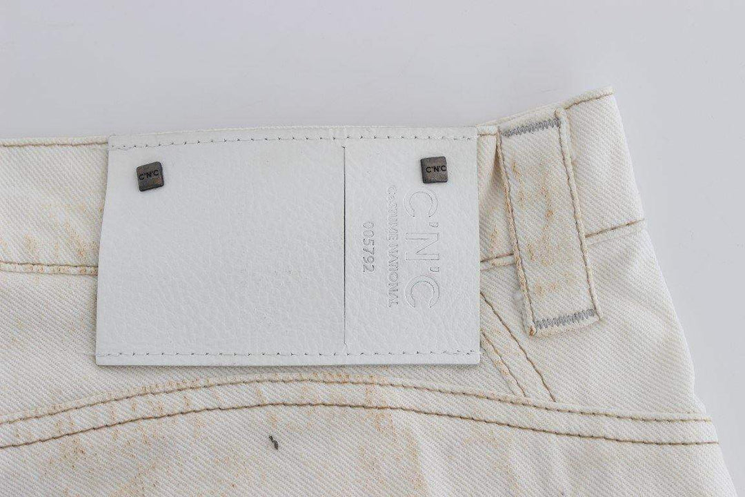 COSTUME NATIONAL C’N’C   Cotton Slim Fit Bootcut Jeans #women, Catch, Costume National, feed-agegroup-adult, feed-color-white, feed-gender-female, feed-size-W26, Gender_Women, Jeans & Pants - Women - Clothing, Kogan, W26, White at SEYMAYKA