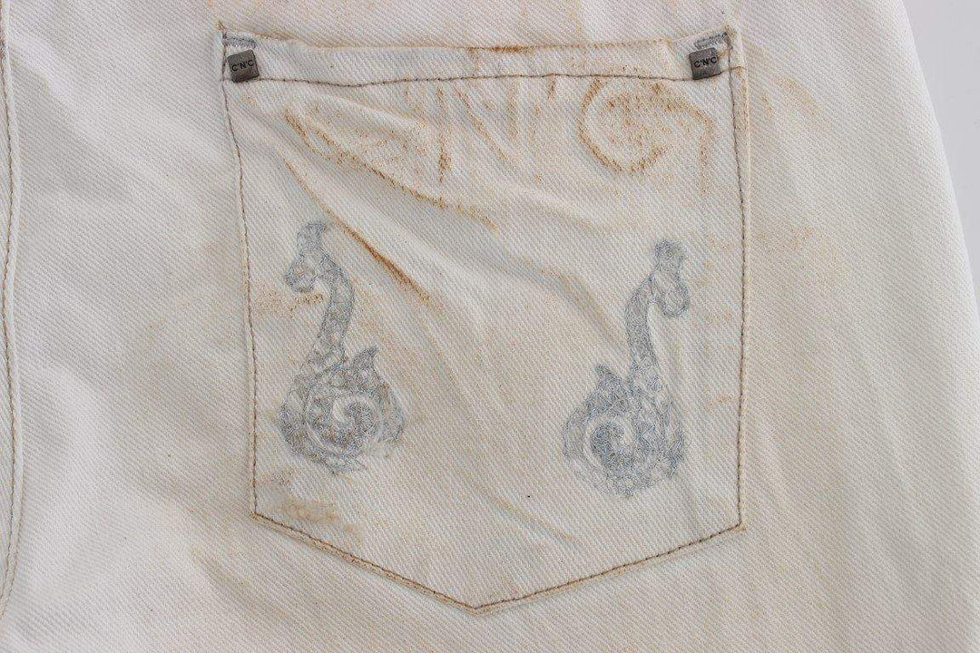 COSTUME NATIONAL C’N’C   Cotton Slim Fit Bootcut Jeans #women, Catch, Costume National, feed-agegroup-adult, feed-color-white, feed-gender-female, feed-size-W26, Gender_Women, Jeans & Pants - Women - Clothing, Kogan, W26, White at SEYMAYKA