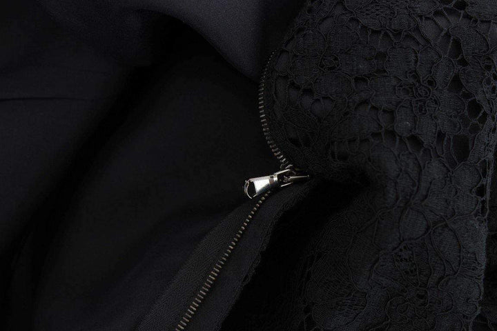 Dolce & Gabbana  Black Floral Lace Shift Knee Length Dress #women, Black, Brand_Dolce & Gabbana, Catch, Clothing_Dress, Dolce & Gabbana, Dresses - Women - Clothing, feed-agegroup-adult, feed-color-black, feed-gender-female, feed-size-IT40|S, Gender_Women, IT40|S, Kogan at SEYMAYKA