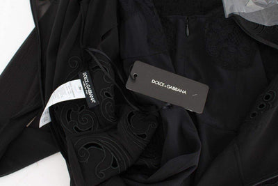 Dolce & Gabbana  Black Silk Stretch Sheath Dress #women, Black, Brand_Dolce & Gabbana, Catch, Clothing_Dress, Dolce & Gabbana, Dresses - Women - Clothing, feed-agegroup-adult, feed-color-black, feed-gender-female, feed-size-IT36 | XS, Gender_Women, IT36 | XS, IT40|S, Kogan at SEYMAYKA