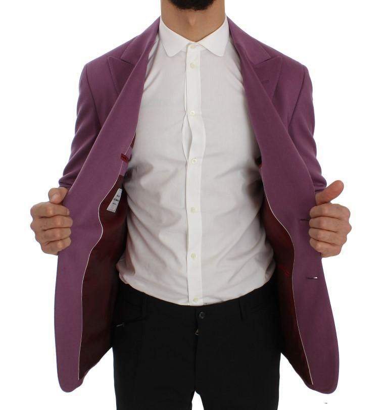 Dolce & Gabbana  Purple Cashmere Slim Fit Blazer Jacket #men, Blazers - Men - Clothing, Brand_Dolce & Gabbana, Catch, Dolce & Gabbana, feed-agegroup-adult, feed-color-purple, feed-gender-male, feed-size-IT44 | XS, Gender_Men, IT44 | XS, Kogan, Purple at SEYMAYKA