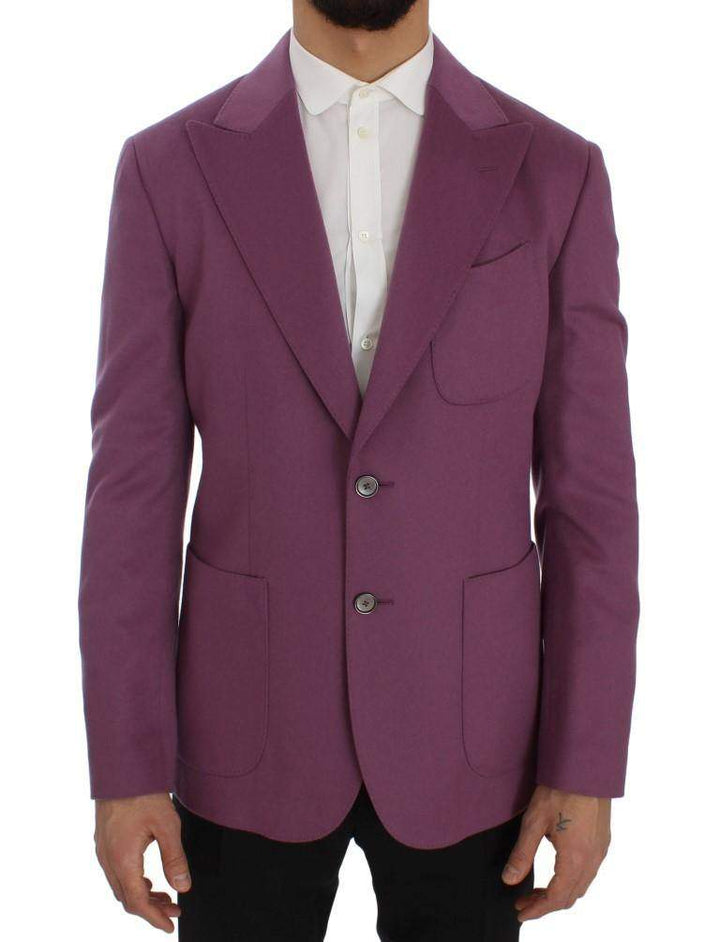 Dolce & Gabbana  Purple Cashmere Slim Fit Blazer Jacket #men, Blazers - Men - Clothing, Brand_Dolce & Gabbana, Catch, Dolce & Gabbana, feed-agegroup-adult, feed-color-purple, feed-gender-male, feed-size-IT44 | XS, Gender_Men, IT44 | XS, Kogan, Purple at SEYMAYKA