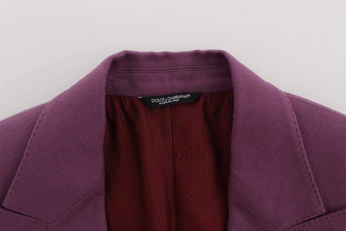 Dolce & Gabbana  Purple Cashmere Slim Fit Blazer Jacket #men, Blazers - Men - Clothing, Brand_Dolce & Gabbana, Catch, Dolce & Gabbana, feed-agegroup-adult, feed-color-purple, feed-gender-male, feed-size-IT44 | XS, Gender_Men, IT44 | XS, Kogan, Purple at SEYMAYKA