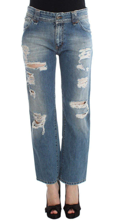 John Galliano   Boyfriend Fit Cropped Jeans #women, Blue, Catch, feed-agegroup-adult, feed-color-blue, feed-gender-female, feed-size-W24, feed-size-W25, feed-size-W26, Gender_Women, Jeans & Pants - Women - Clothing, John Galliano, Kogan, W24, W25, W26, Women - New Arrivals at SEYMAYKA