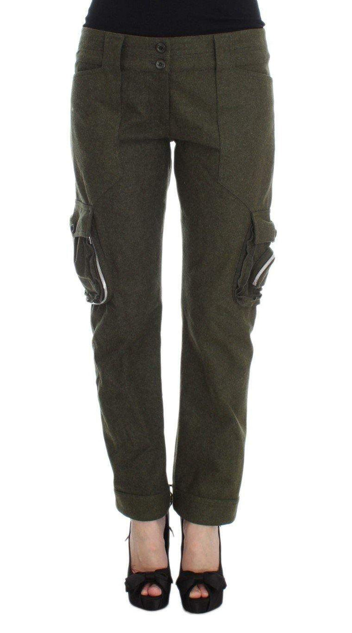ERMANNO SCERVINO Women   Wool Blend Loose Fit Cargo Pants #women, Catch, Ermanno Scervino, feed-agegroup-adult, feed-color-green, feed-gender-female, feed-size-IT40|S, feed-size-IT42|M, Gender_Women, Green, IT40|S, IT42|M, Jeans & Pants - Women - Clothing, Kogan, Women - New Arrivals at SEYMAYKA