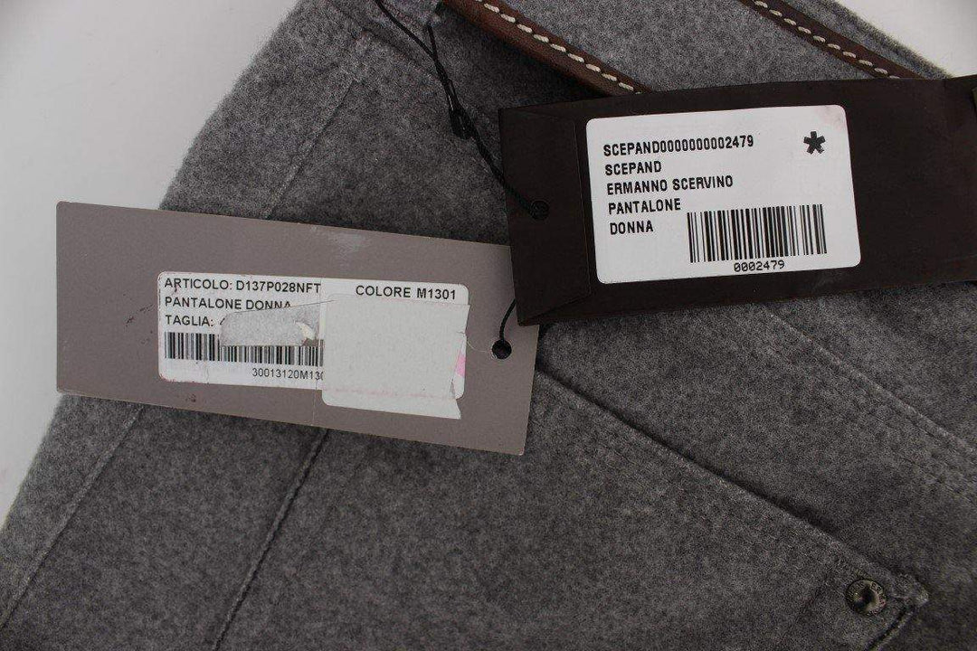 ERMANNO SCERVINO Women   Cotton Slim Fit Casual Bootcut Pants #women, Catch, Ermanno Scervino, feed-agegroup-adult, feed-color-gray, feed-gender-female, feed-size-IT46|XL, Gender_Women, Gray, IT46|XL, Jeans & Pants - Women - Clothing, Kogan, Women - New Arrivals at SEYMAYKA