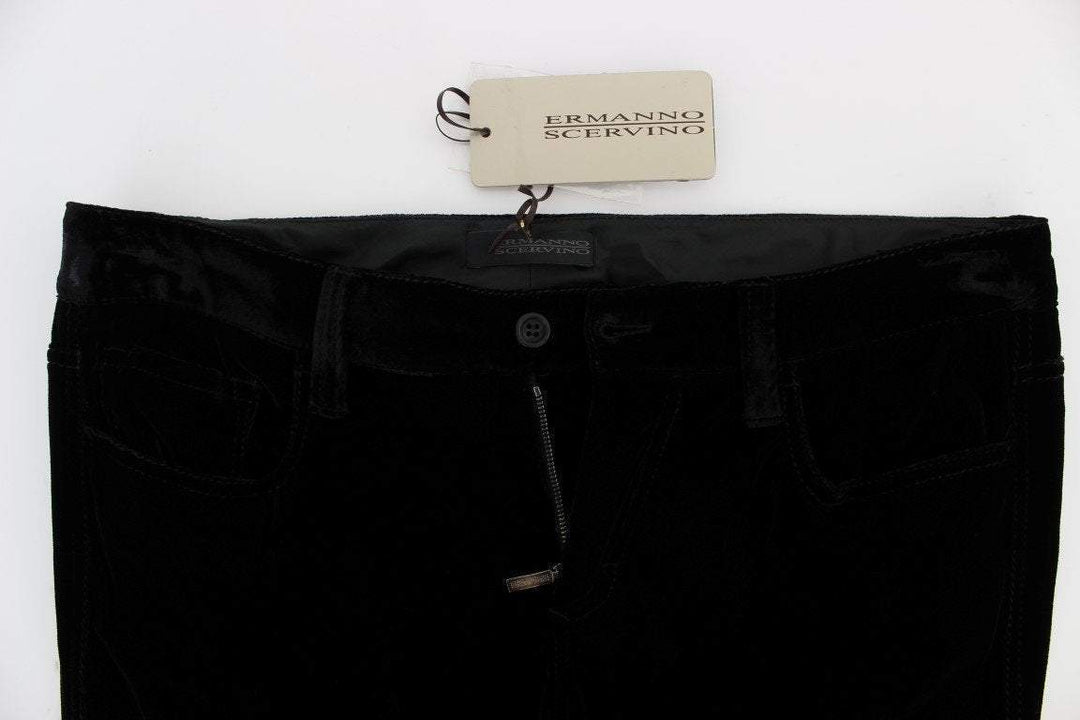 ERMANNO SCERVINO Women  Viscose Blend Velvet Slim Fit Pants #women, Black, Catch, Ermanno Scervino, feed-agegroup-adult, feed-color-black, feed-gender-female, feed-size-IT46|XL, feed-size-IT48|XXL, Gender_Women, IT46|XL, IT48|XXL, Jeans & Pants - Women - Clothing, Kogan, Women - New Arrivals at SEYMAYKA