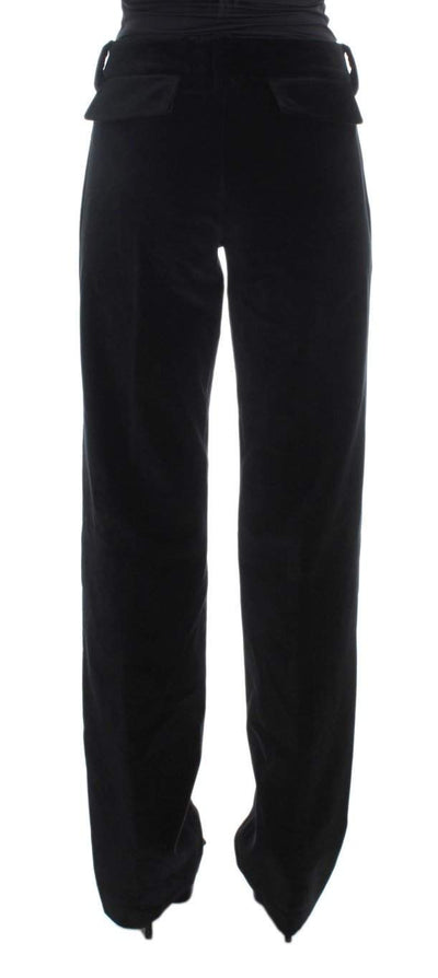 ERMANNO SCERVINO Women  Velvet Cotton Straight Legs Pants #women, Black, Catch, Ermanno Scervino, feed-agegroup-adult, feed-color-black, feed-gender-female, feed-size-IT42|M, Gender_Women, IT42|M, Jeans & Pants - Women - Clothing, Kogan, Women - New Arrivals at SEYMAYKA