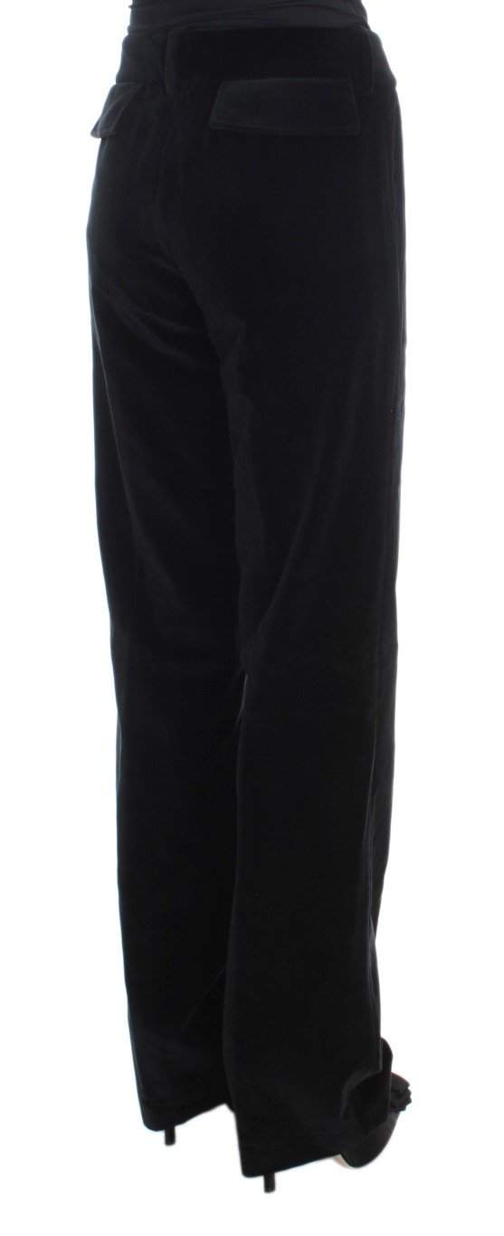 ERMANNO SCERVINO Women  Velvet Cotton Straight Legs Pants #women, Black, Catch, Ermanno Scervino, feed-agegroup-adult, feed-color-black, feed-gender-female, feed-size-IT42|M, Gender_Women, IT42|M, Jeans & Pants - Women - Clothing, Kogan, Women - New Arrivals at SEYMAYKA