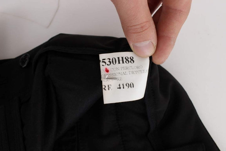 ERMANNO SCERVINO Women  Cotton Blend Capri Cropped Pants #women, Black, Catch, Ermanno Scervino, feed-agegroup-adult, feed-color-black, feed-gender-female, feed-size-IT40|S, Gender_Women, IT40|S, Jeans & Pants - Women - Clothing, Kogan, Women - New Arrivals at SEYMAYKA