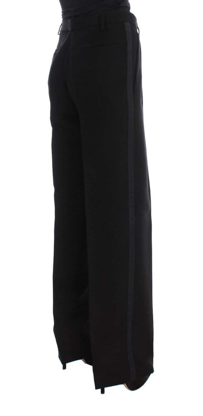 ERMANNO SCERVINO Women  Striped Cotton Blend Wide Legs Pants #women, Black, Catch, Ermanno Scervino, feed-agegroup-adult, feed-color-black, feed-gender-female, feed-size-IT40|S, feed-size-IT42|M, Gender_Women, IT40|S, IT42|M, Jeans & Pants - Women - Clothing, Kogan, Women - New Arrivals at SEYMAYKA