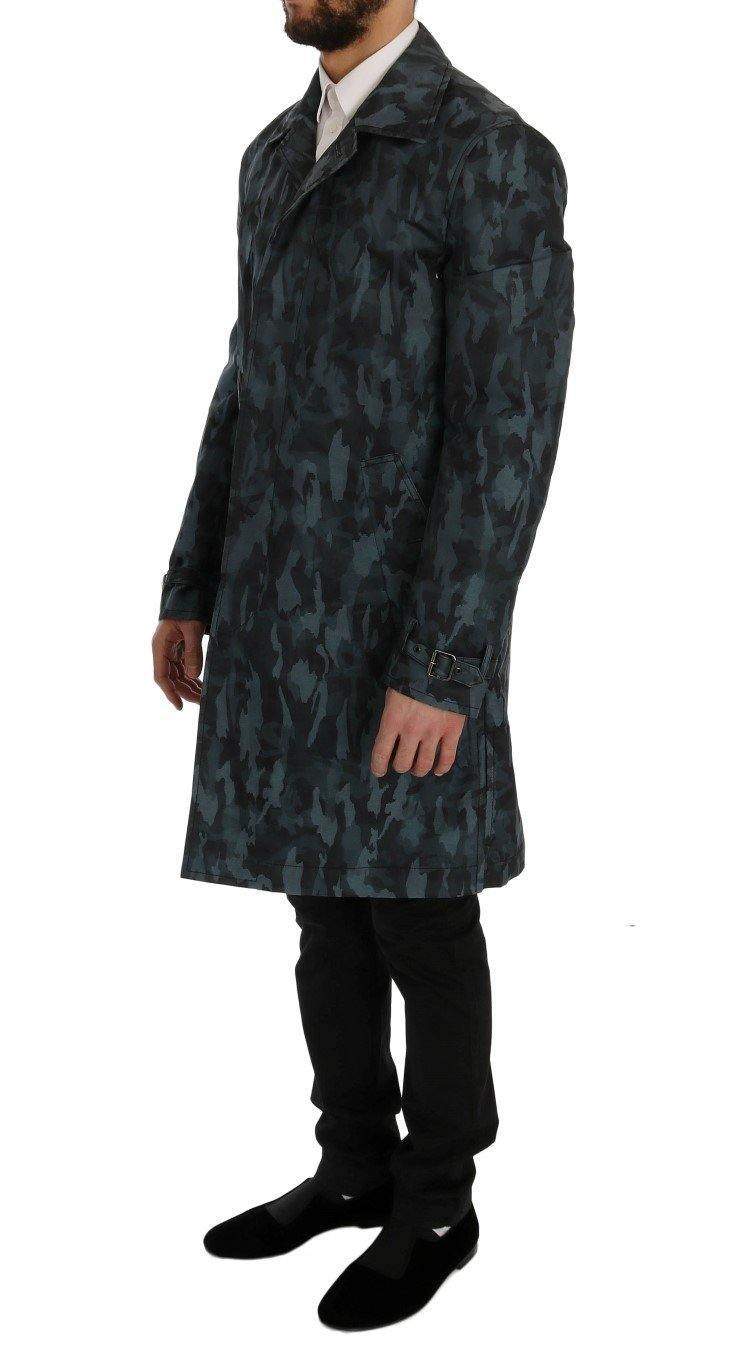 Dolce & Gabbana  Blue Camouflage Trench Trench #men, Blue, Brand_Dolce & Gabbana, Catch, Dolce & Gabbana, feed-agegroup-adult, feed-color-blue, feed-gender-male, feed-size-IT48 | M, Gender_Men, IT48 | M, Jackets - Men - Clothing, Kogan, Men - New Arrivals at SEYMAYKA