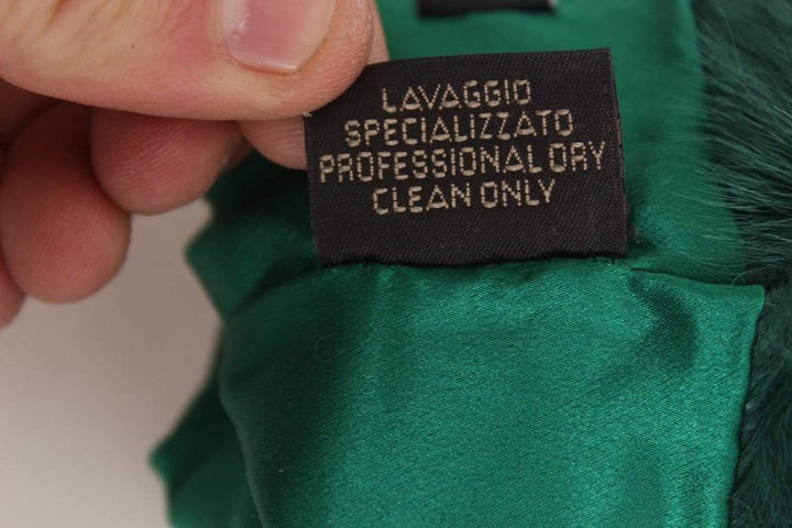 Dolce & Gabbana  Green Leather Xiangao Fur Elbow Gloves #women, 8|M, Accessories - New Arrivals, Brand_Dolce & Gabbana, Catch, Dolce & Gabbana, feed-agegroup-adult, feed-color-green, feed-gender-female, feed-size-8|M, Gender_Women, Gloves - Women - Accessories, Green, Kogan at SEYMAYKA