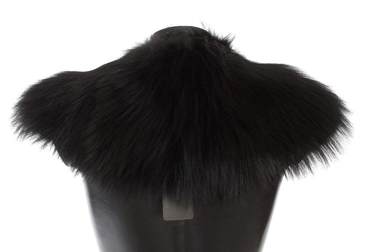 Dolce & Gabbana Black Fox Fur Collar Scarf #women, Accessories - New Arrivals, Black, Brand_Dolce & Gabbana, Catch, Dolce & Gabbana, feed-agegroup-adult, feed-color-black, feed-gender-female, feed-size-IT36|XXS, feed-size-IT38|XS, feed-size-IT40|S, feed-size-IT42|M, feed-size-IT44|L, Gender_Women, IT36|XXS, IT38|XS, IT40|S, IT42|M, IT44|L, Kogan, Scarves - Women - Accessories at SEYMAYKA