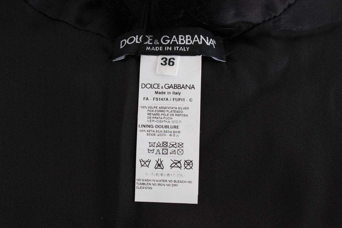 Dolce & Gabbana Black Fox Fur Collar Scarf #women, Accessories - New Arrivals, Black, Brand_Dolce & Gabbana, Catch, Dolce & Gabbana, feed-agegroup-adult, feed-color-black, feed-gender-female, feed-size-IT36|XXS, feed-size-IT38|XS, feed-size-IT40|S, feed-size-IT42|M, feed-size-IT44|L, Gender_Women, IT36|XXS, IT38|XS, IT40|S, IT42|M, IT44|L, Kogan, Scarves - Women - Accessories at SEYMAYKA