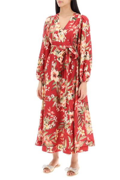 Zimmermann lexi wrap dress with floral pattern-3