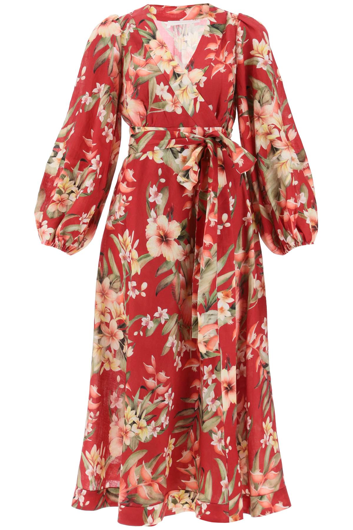 Zimmermann lexi wrap dress with floral pattern-0