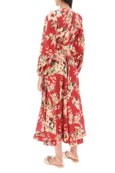 Zimmermann lexi wrap dress with floral pattern-2