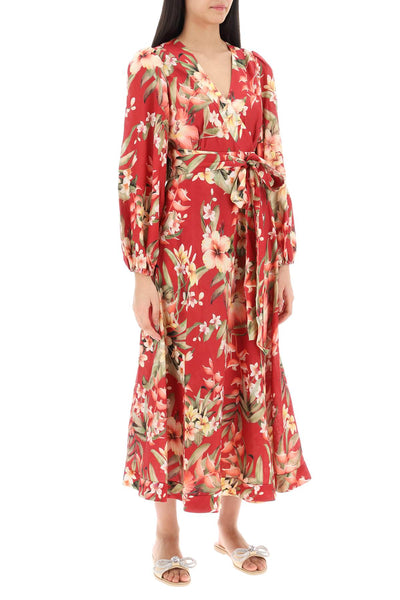 Zimmermann lexi wrap dress with floral pattern-1