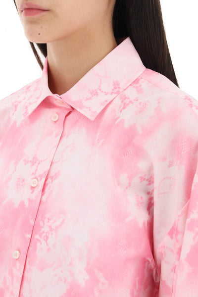 Msgm oversized shirt with all-over print-3