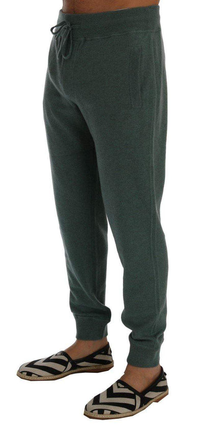 Dolce & Gabbana  Green Cashmere Training Pants #men, Brand_Dolce & Gabbana, Catch, Dolce & Gabbana, feed-agegroup-adult, feed-color-green, feed-gender-male, feed-size-S, Gender_Men, Green, Jeans & Pants - Men - Clothing, Kogan, Men - New Arrivals, S at SEYMAYKA