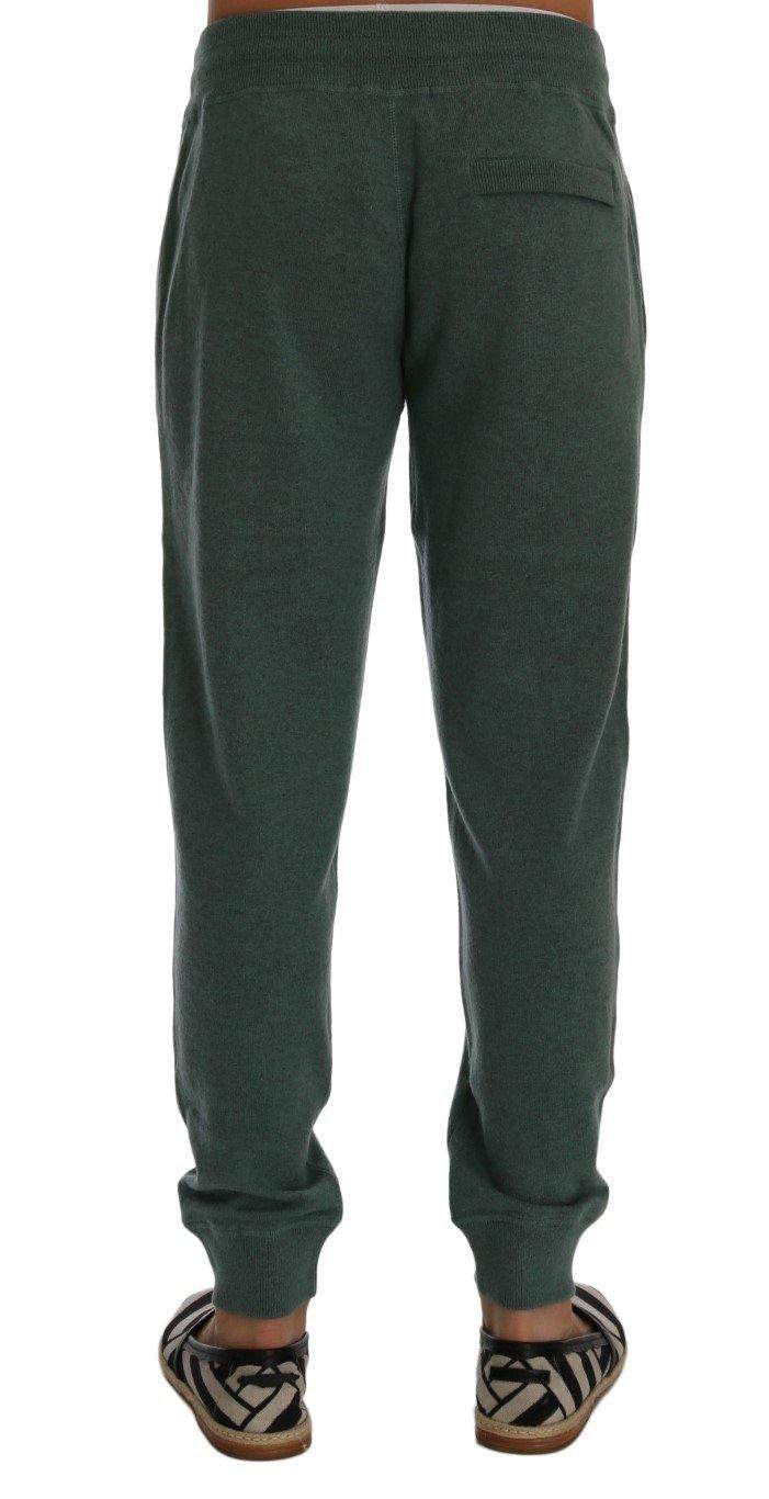 Dolce & Gabbana  Green Cashmere Training Pants #men, Brand_Dolce & Gabbana, Catch, Dolce & Gabbana, feed-agegroup-adult, feed-color-green, feed-gender-male, feed-size-S, Gender_Men, Green, Jeans & Pants - Men - Clothing, Kogan, Men - New Arrivals, S at SEYMAYKA