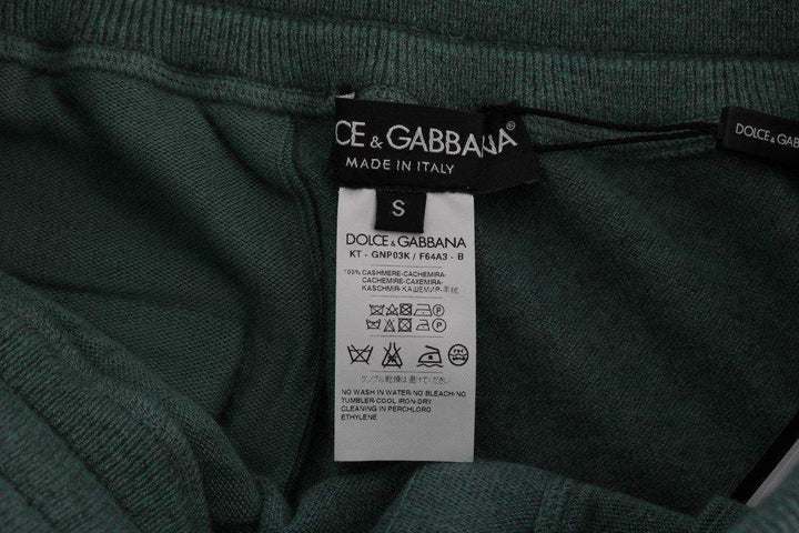 Dolce & Gabbana  Green Cashmere Training Pants #men, Brand_Dolce & Gabbana, Catch, Dolce & Gabbana, feed-agegroup-adult, feed-color-green, feed-gender-male, feed-size-S, Gender_Men, Green, Jeans & Pants - Men - Clothing, Kogan, Men - New Arrivals, S at SEYMAYKA