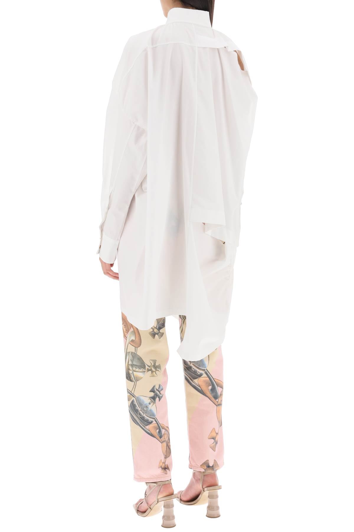 Vivienne westwood gibbon asymmetric shirt dress with cut-outs-2