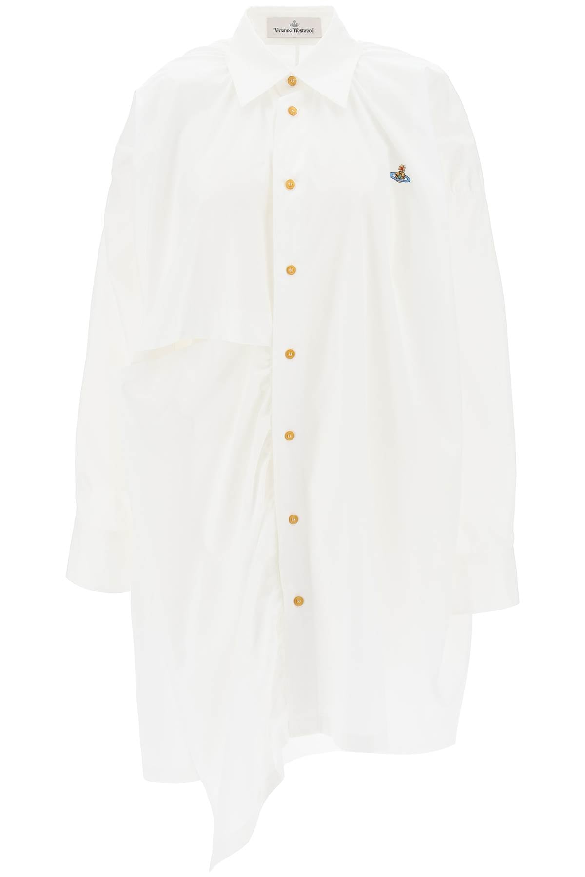 Vivienne westwood gibbon asymmetric shirt dress with cut-outs-0