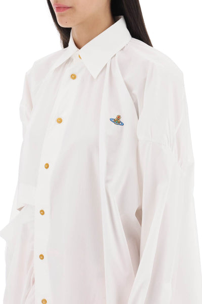 Vivienne westwood gibbon asymmetric shirt dress with cut-outs-3