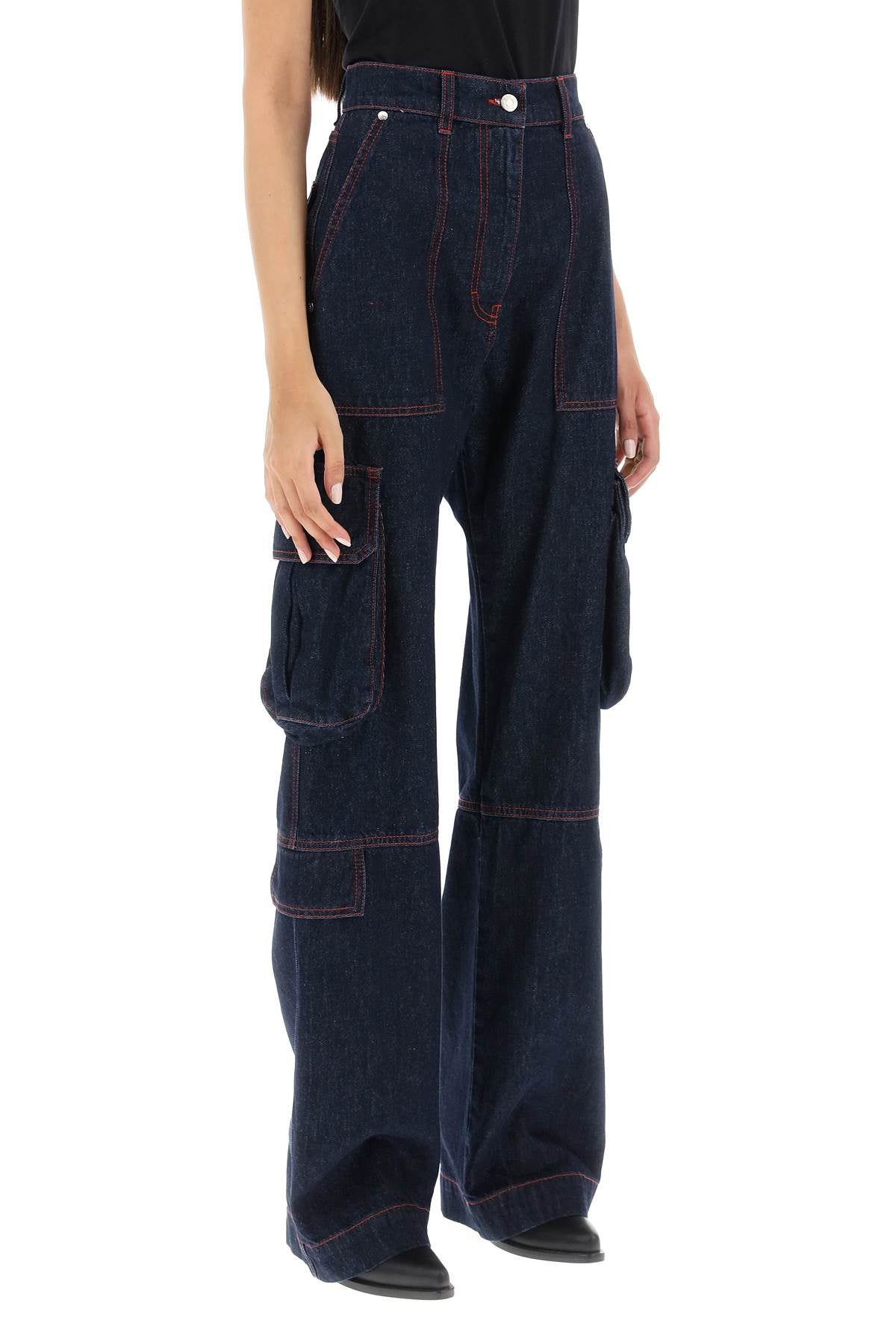 Msgm cargo jeans with flared cut-1