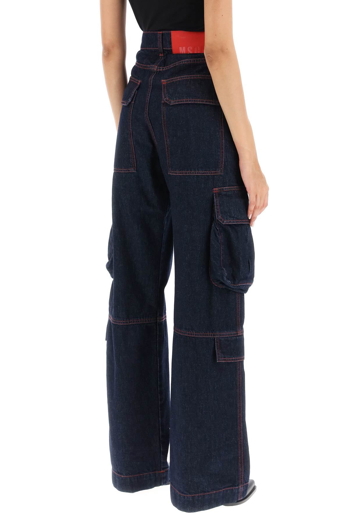 Msgm cargo jeans with flared cut-2