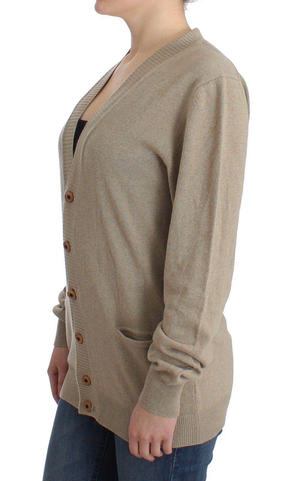 ERMANNO SCERVINO Women   Cardigan Wool Cashmere Sweater #women, Beige, Catch, Ermanno Scervino, feed-agegroup-adult, feed-color-beige, feed-gender-female, feed-size-IT50 | XXL, Gender_Women, IT50 | XXL, Kogan, Sweaters - Women - Clothing at SEYMAYKA