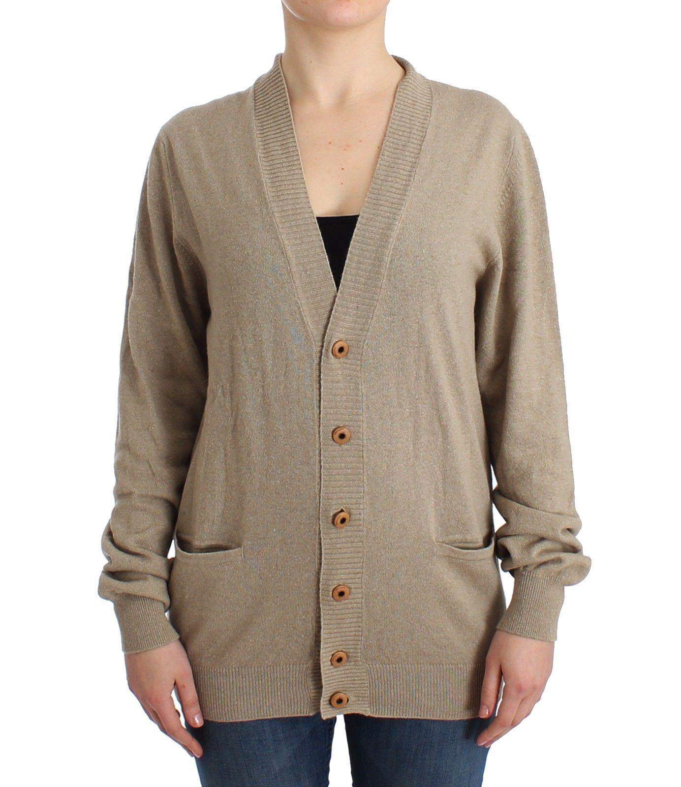 ERMANNO SCERVINO Women   Cardigan Wool Cashmere Sweater #women, Beige, Catch, Ermanno Scervino, feed-agegroup-adult, feed-color-beige, feed-gender-female, feed-size-IT50 | XXL, Gender_Women, IT50 | XXL, Kogan, Sweaters - Women - Clothing at SEYMAYKA