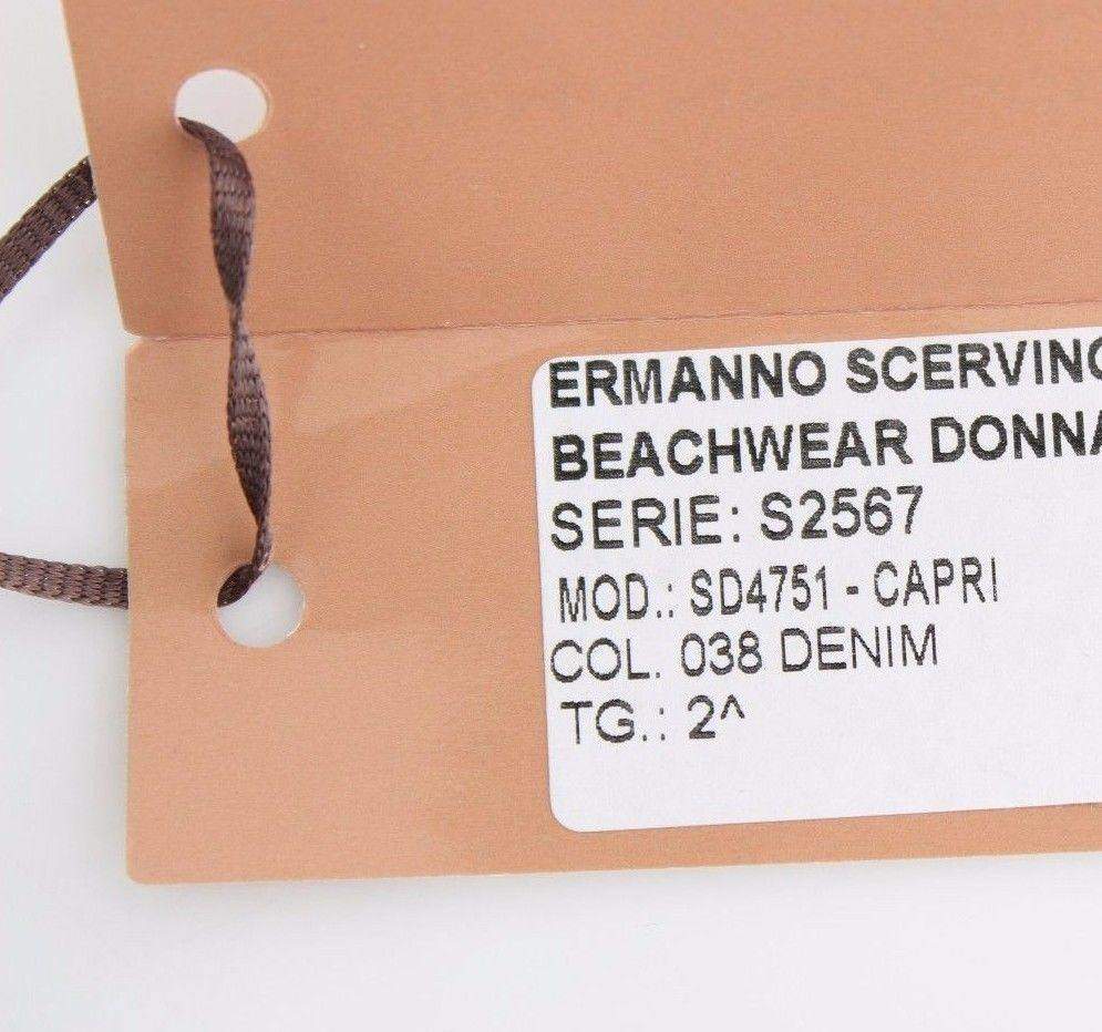 ERMANNO SCERVINO Women  Beachwear  Jeans Capri Cropped Pants #women, Blue, Catch, Ermanno Scervino, feed-agegroup-adult, feed-color-blue, feed-gender-female, feed-size-IT40 | XS, feed-size-IT42 | S, Gender_Women, IT40 | XS, IT42 | S, Jeans & Pants - Women - Clothing, Kogan at SEYMAYKA