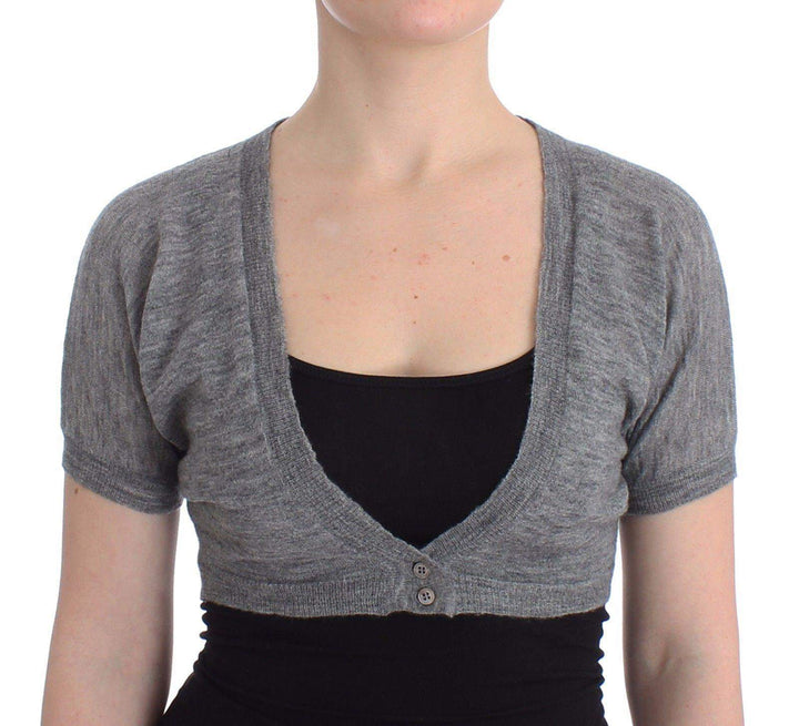 ERMANNO SCERVINO Women   Lingerie Knit Bolero Sweater Cardigan #women, Catch, Ermanno Scervino, feed-agegroup-adult, feed-color-gray, feed-gender-female, feed-size-IT42 | S, Gender_Women, Gray, IT42 | S, Kogan, Tops & T-Shirts - Women - Clothing at SEYMAYKA