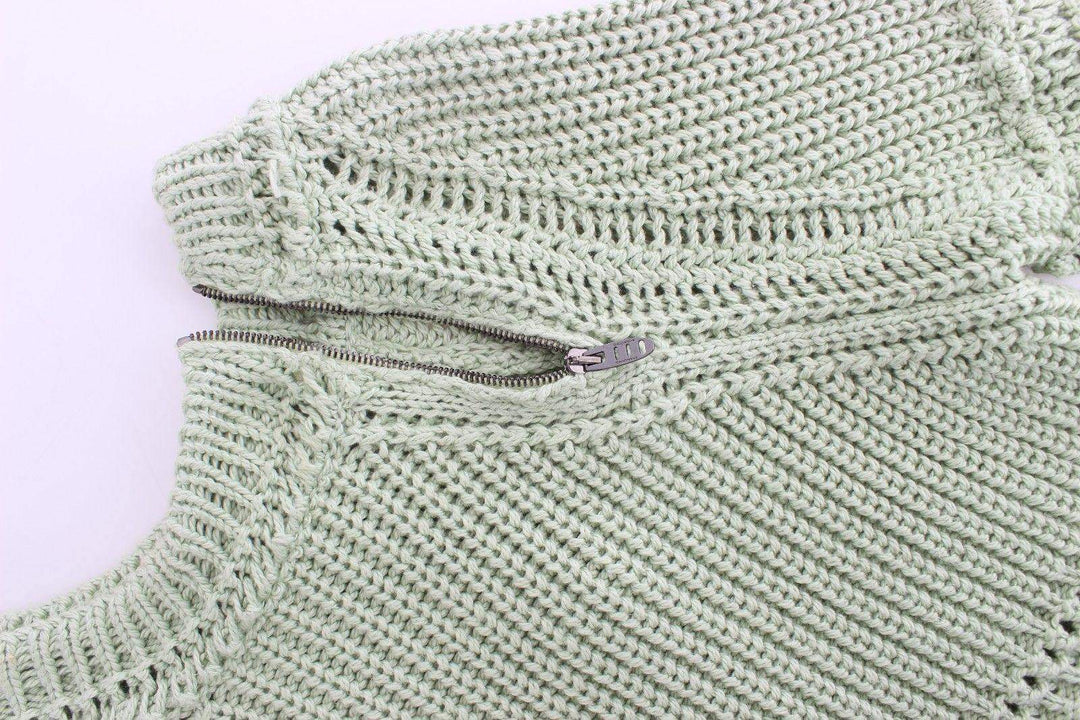 ERMANNO SCERVINO Women   Cropped Knit Sweater #women, Catch, Ermanno Scervino, feed-agegroup-adult, feed-color-green, feed-gender-female, feed-size-IT42 | S, Gender_Women, Green, IT42 | S, Kogan, Sweaters - Women - Clothing at SEYMAYKA