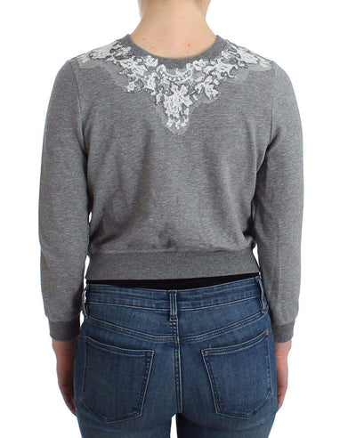 ERMANNO SCERVINO Women   Lingerie Lace Sweater Cardigan Top #women, Catch, Ermanno Scervino, feed-agegroup-adult, feed-color-gray, feed-gender-female, feed-size-IT42 | S, Gender_Women, Gray, IT42 | S, Kogan, Sweaters - Women - Clothing at SEYMAYKA