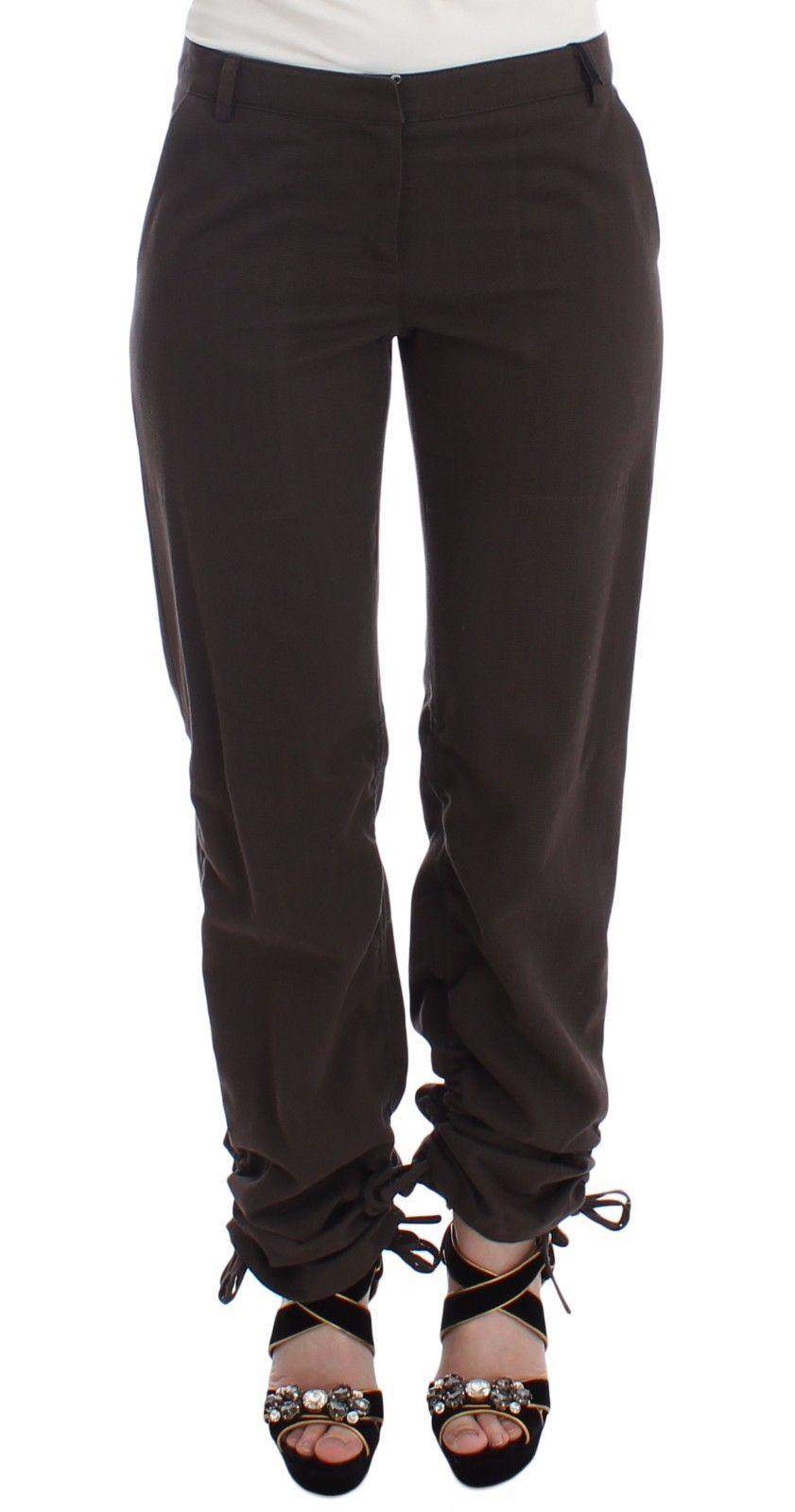 ERMANNO SCERVINO Women   Chinos Casual Dress Pants Khakis #women, Brown, Catch, Ermanno Scervino, feed-agegroup-adult, feed-color-brown, feed-gender-female, feed-size-IT38|XS, Gender_Women, IT38|XS, Jeans & Pants - Women - Clothing, Kogan at SEYMAYKA