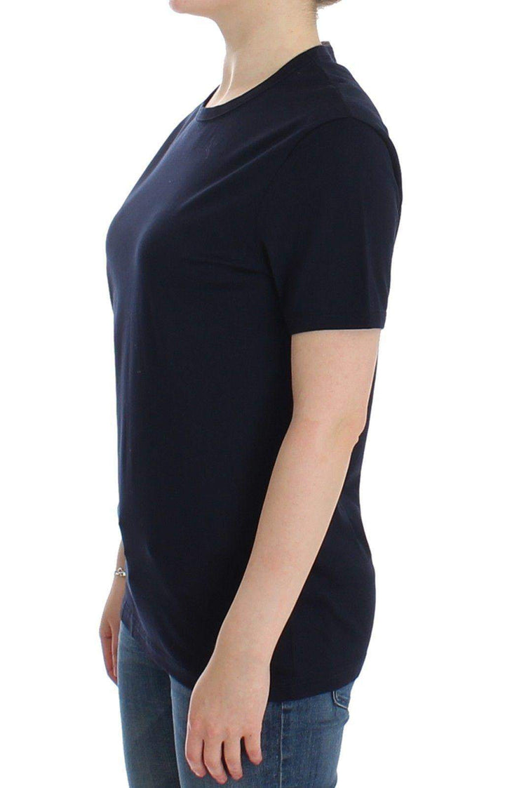 ERMANNO SCERVINO Women   Lingerie  Crewneck Cotton Logo T-shirt #women, Blue, Catch, Ermanno Scervino, feed-agegroup-adult, feed-color-blue, feed-gender-female, feed-size-IT4 | M, Gender_Women, IT4 | M, Kogan, Tops & T-Shirts - Women - Clothing at SEYMAYKA