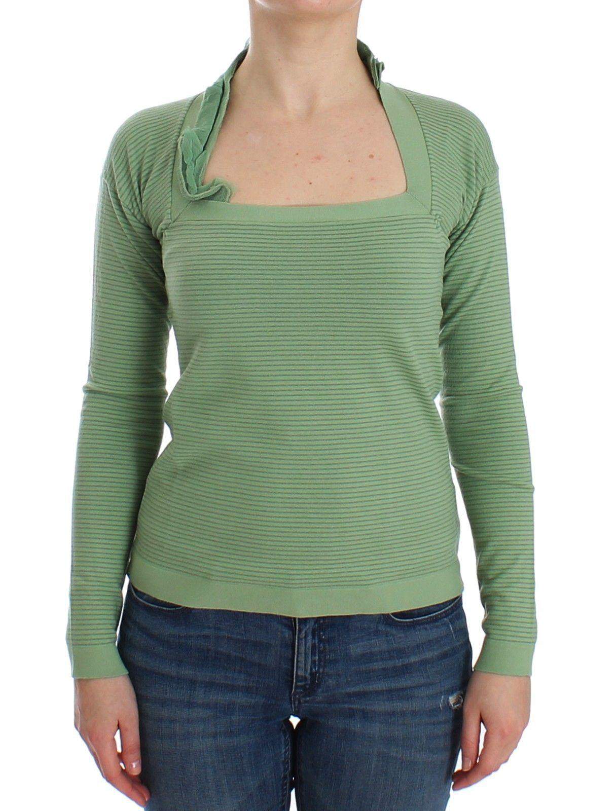 ERMANNO SCERVINO Women   Wool Blend Striped Long Sleeve Sweater #women, Catch, Ermanno Scervino, feed-agegroup-adult, feed-color-green, feed-gender-female, feed-size-IT42 | S, feed-size-IT44 | M, feed-size-IT46 | L, Gender_Women, Green, IT42 | S, IT44 | M, IT46 | L, Kogan, Sweaters - Women - Clothing at SEYMAYKA