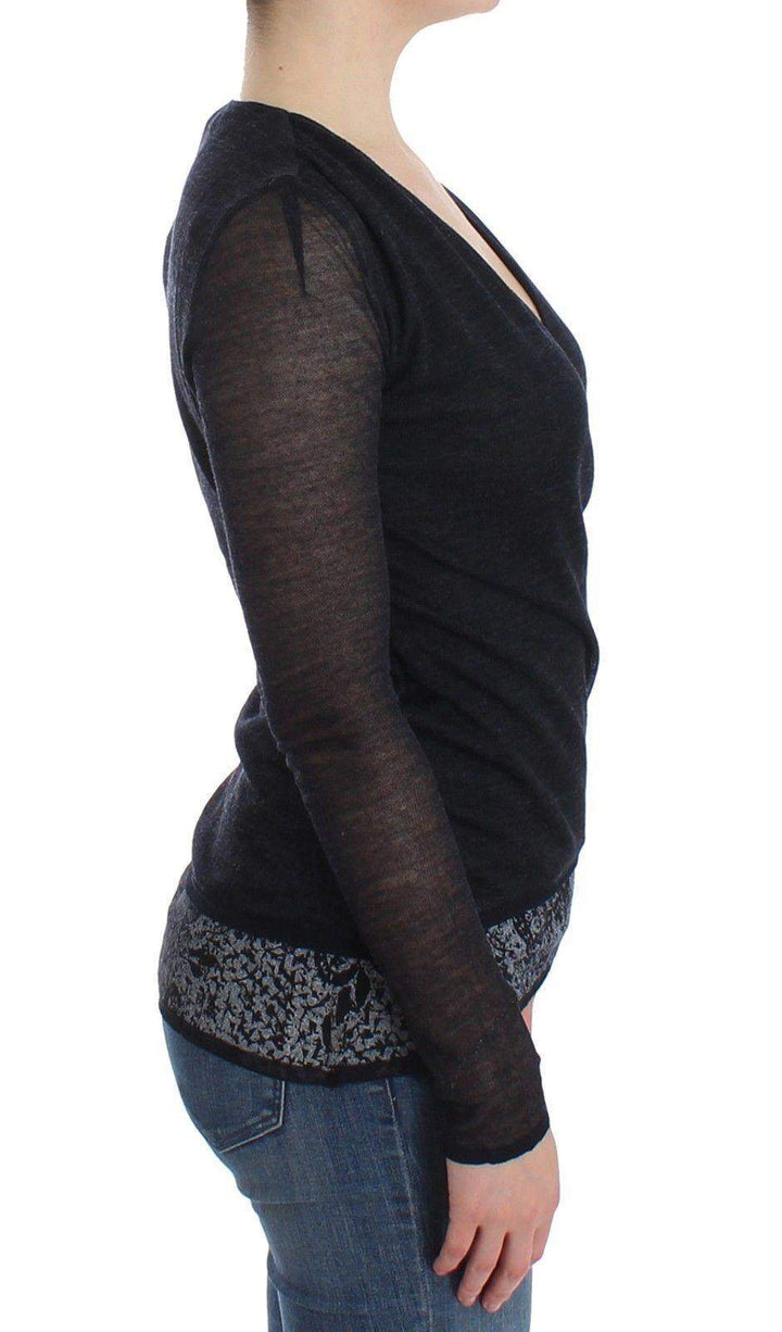 ERMANNO SCERVINO Women  Wool Blend Stretch Long Sleeve Sweater #women, Black, Catch, Ermanno Scervino, feed-agegroup-adult, feed-color-black, feed-gender-female, feed-size-IT42 | S, feed-size-IT44 | M, Gender_Women, IT42 | S, IT44 | M, Kogan, Sweaters - Women - Clothing at SEYMAYKA